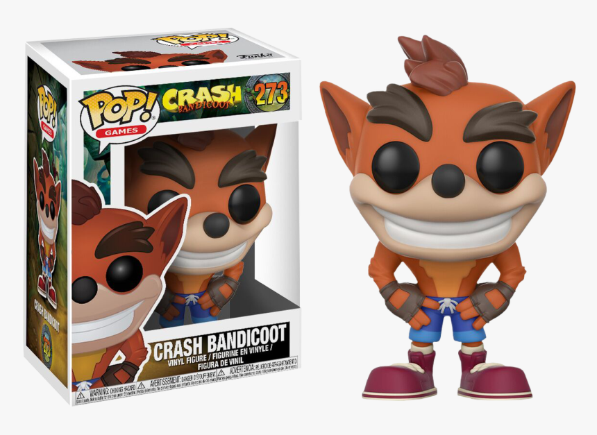 Crash Bandicoot Pop Vinyl Figure - Funko Pop Crash Bandicoot, HD Png Download, Free Download