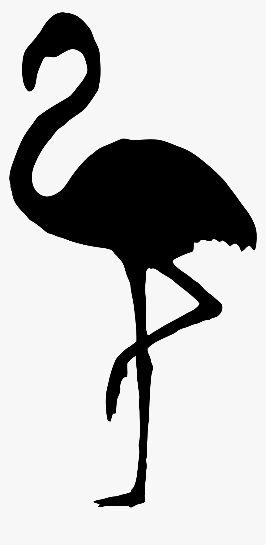 Black Color Flamingo Clipart Png Flamingo Clipart Black And White