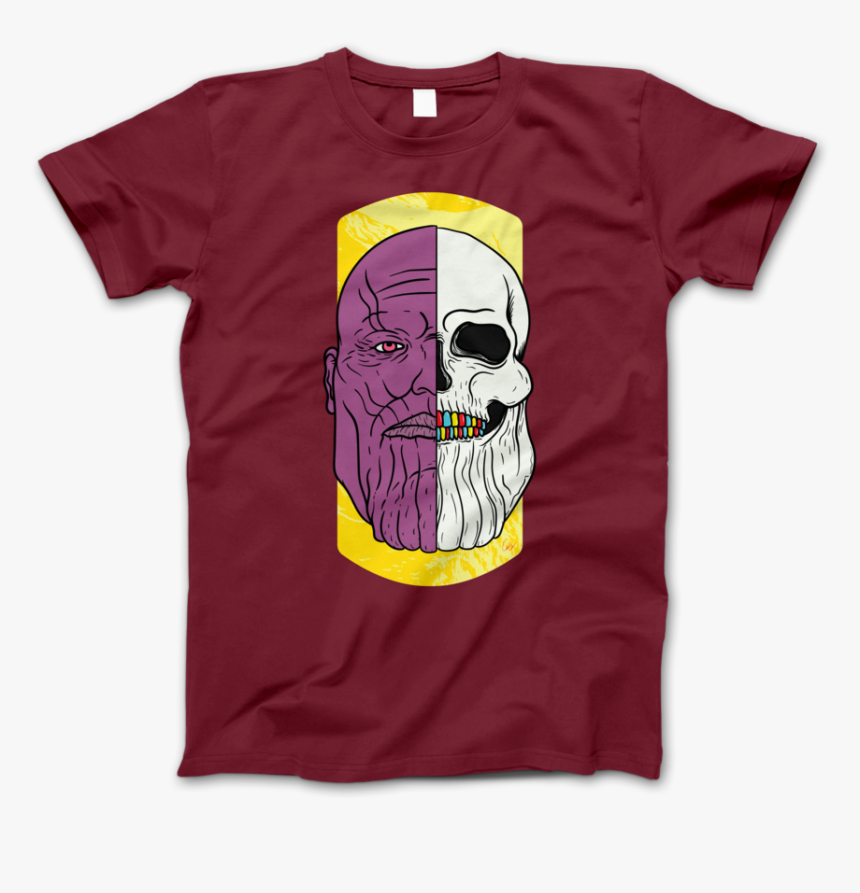 Linden Shop Marvel Thanos Frontshirt Maroon - Super Hero Shirt For Dad, HD Png Download, Free Download