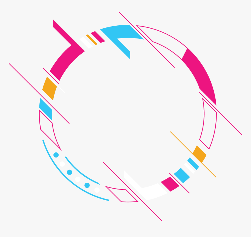 Colourful Circle Banner With Abstract - Transparent Circle Banner Png ...
