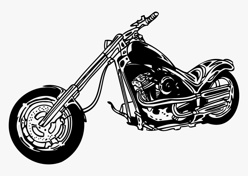 Harley-davidson Motorcycle Chopper Clip Art - Harley Davidson Clipart
