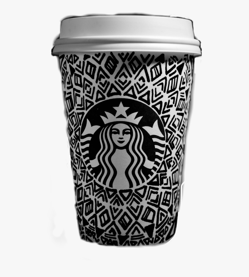 Starbucks Coffee Black White Doodle Black White Starbucks Cup Doodle Hd Png Download Kindpng