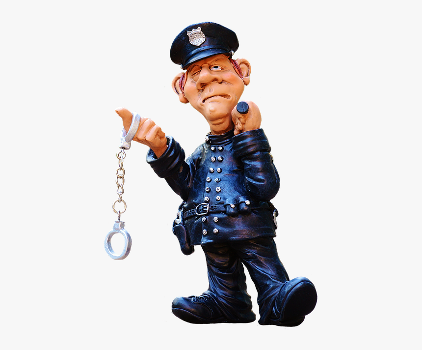 Figure, Police, Funny, Uniform, Cop, Ordnungshüter - Handcuffed Police Officers, HD Png Download, Free Download