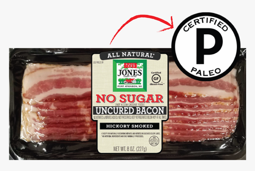 8 Oz An Un No Sugar Bacon Cp - No Sugar Uncured Bacon, HD Png Download, Free Download