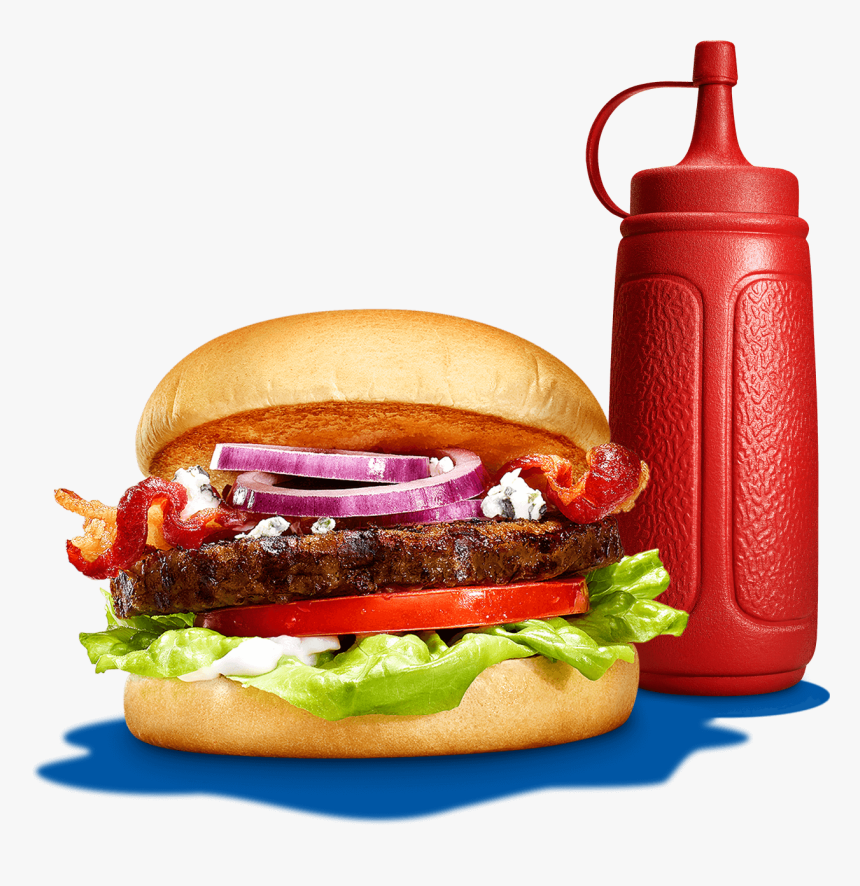 Blue & Bacon Burger - Cheeseburger, HD Png Download, Free Download