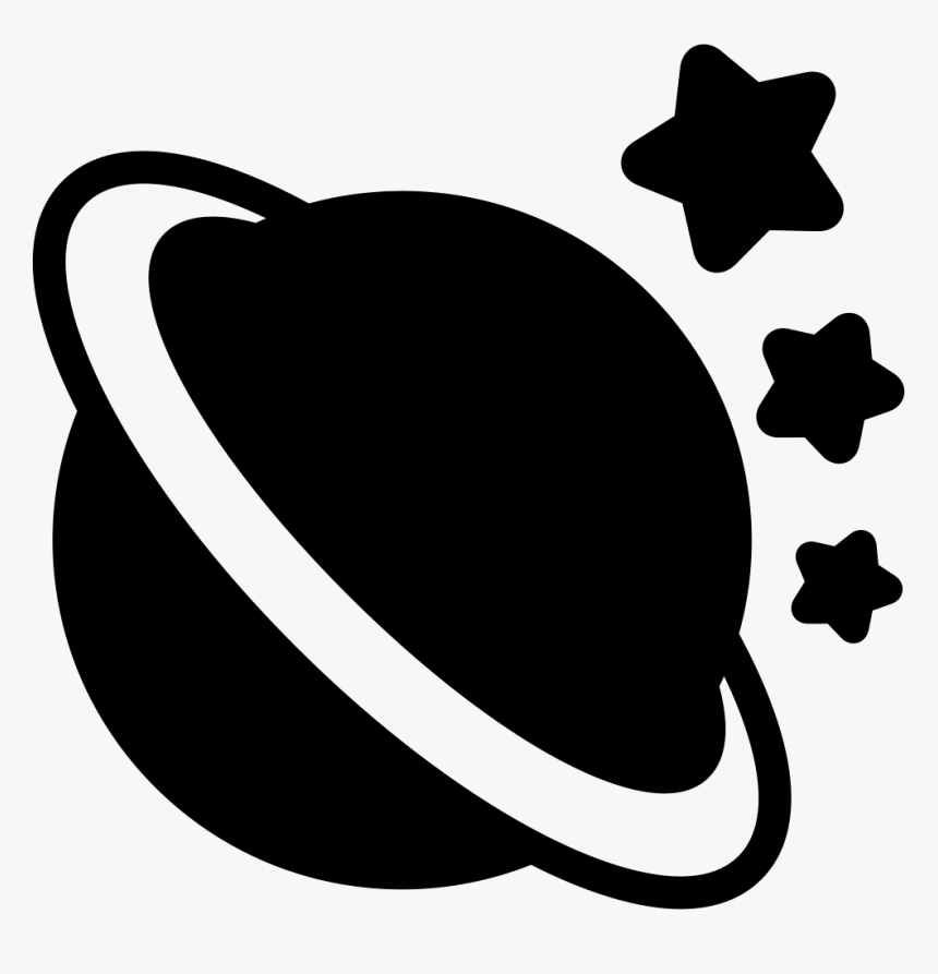 Saturn With Three Stars - Icon, HD Png Download, Free Download