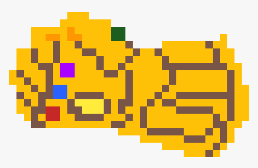 Infinity Gauntlet Pixel Art , Png Download - Infinity Gauntlet Pixel Art, Transparent Png, Free Download