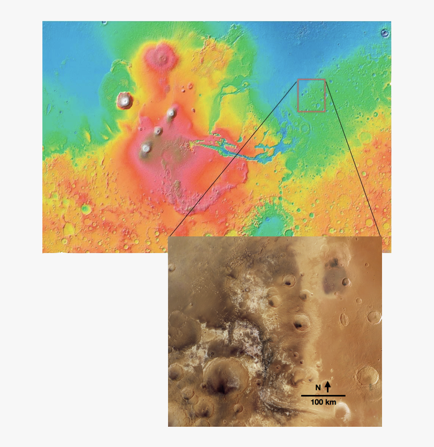 Location Of Mawrth Vallis - Google Mars, HD Png Download, Free Download