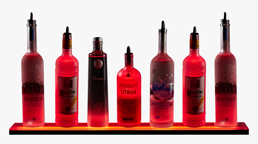 2ft Red Light Shelf White Background - Liquor, HD Png Download, Free Download