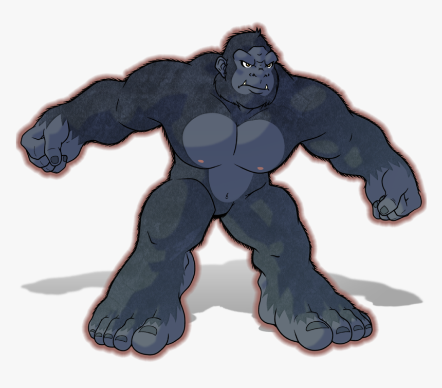 Big Gorilla By Catchshiro-d8c9rln - Gorilla Big Transparent, HD Png Download, Free Download