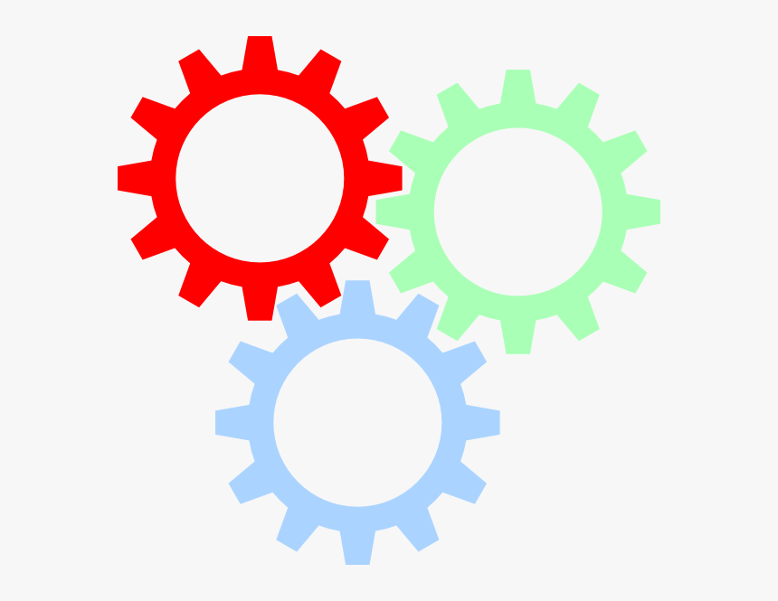 Tri-color Gears Svg Clip Arts - Gear Png, Transparent Png, Free Download