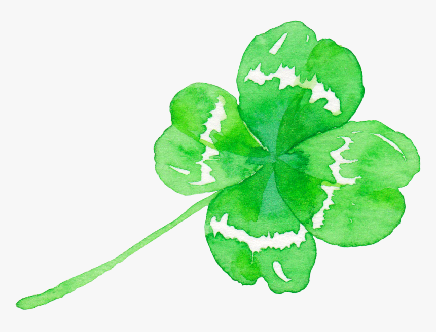 Four-leaf Clover Green - 水彩 四 叶 草, HD Png Download, Free Download