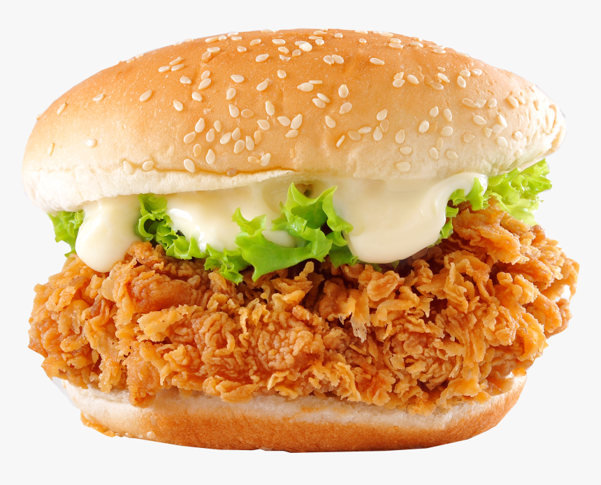 Burger Png Menu - Crispy Chicken Fillet Burger, Transparent Png, Free Download