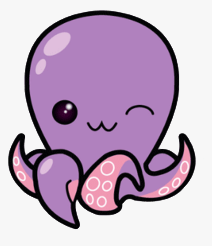 Drawn Octopus Kawaii - Cute Octopus Cartoon Png, Transparent Png - kindpng