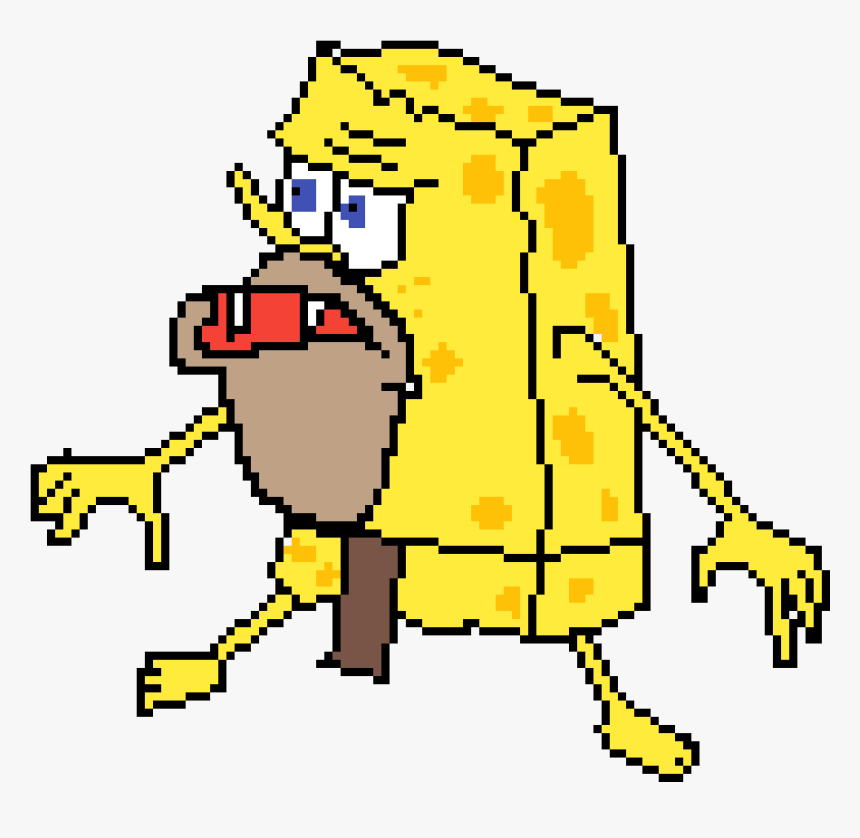 Primitive Spongebob Pixel Art, HD Png Download, Free Download