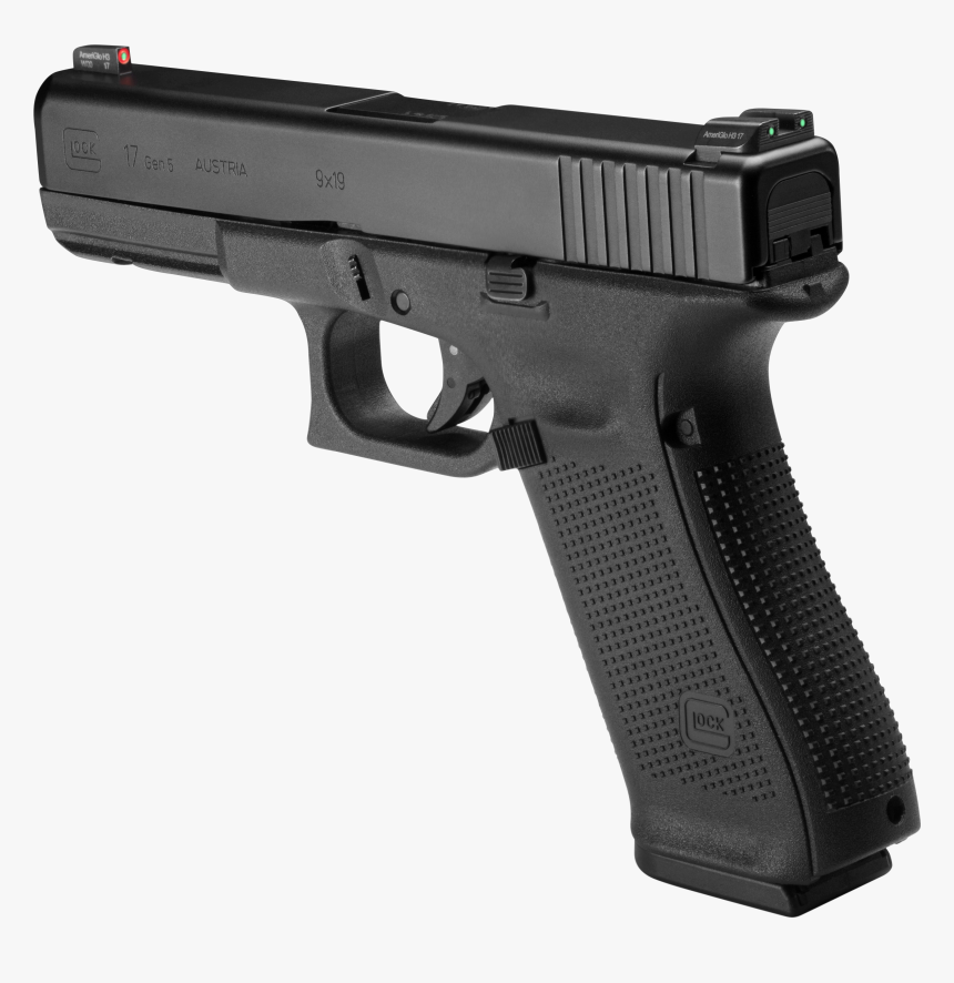 Glock 17 9�19mm Parabellum Glock 19 Pistol - Glock 17 Gen 5 Ameriglo Sights, HD Png Download, Free Download