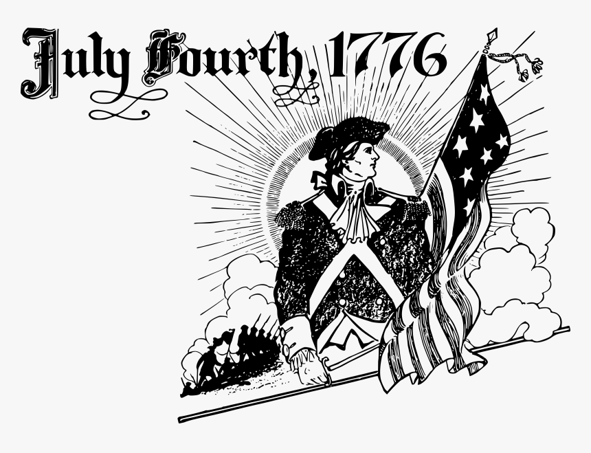 July Fourth 1776 Clip Arts - 4th Of July Clipart Black And White, HD Png Download, Free Download