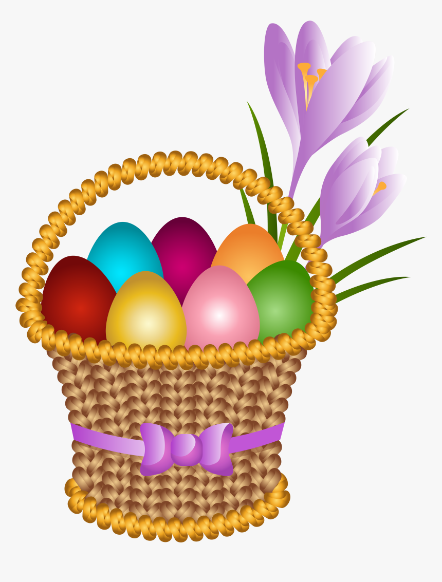 Easter Egg Basket Transparent Png Clip Art Imageu200b - Easter Egg Basket Png, Png Download, Free Download