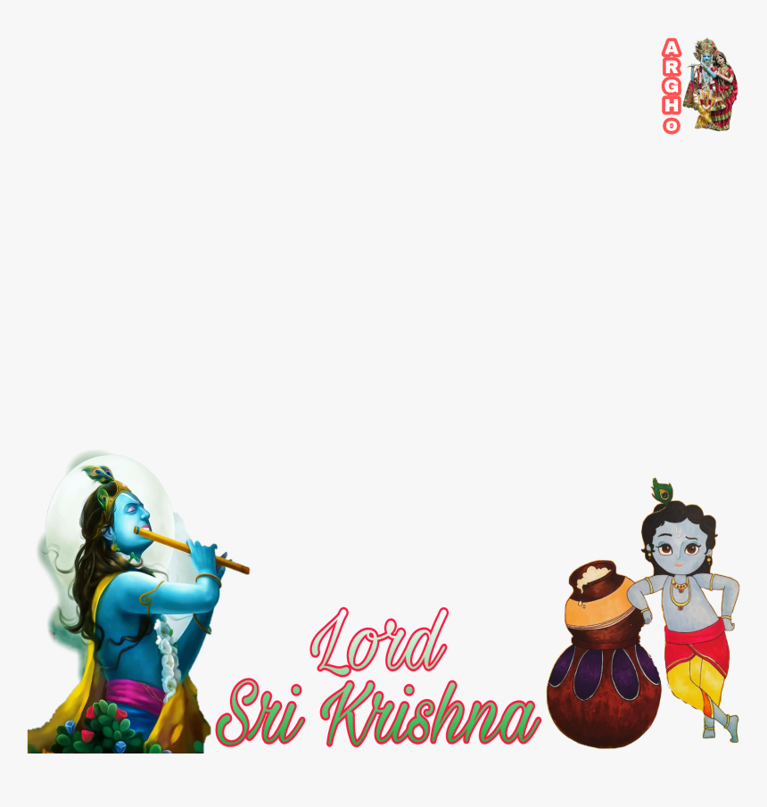 Transparent Krishna Png - Shri Krishna Sticker Picsart, Png Download -  kindpng