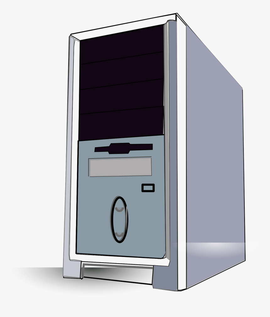 Desktop Pc Tower Vector Image Clipart - Computer Case Clipart Png, Transparent Png, Free Download