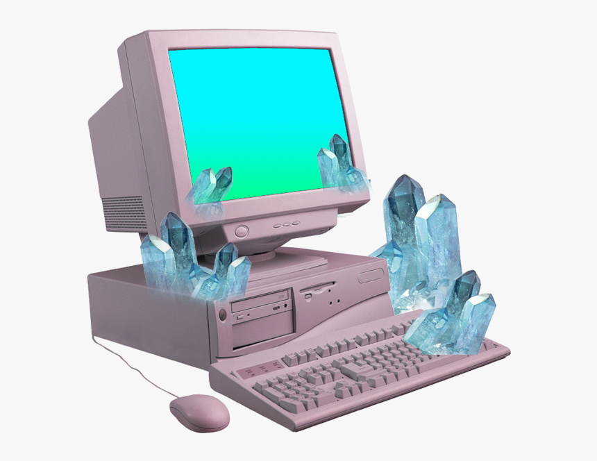 Png, Computer, And Crystal Image - Vaporwave Computer Png, Transparent Png, Free Download