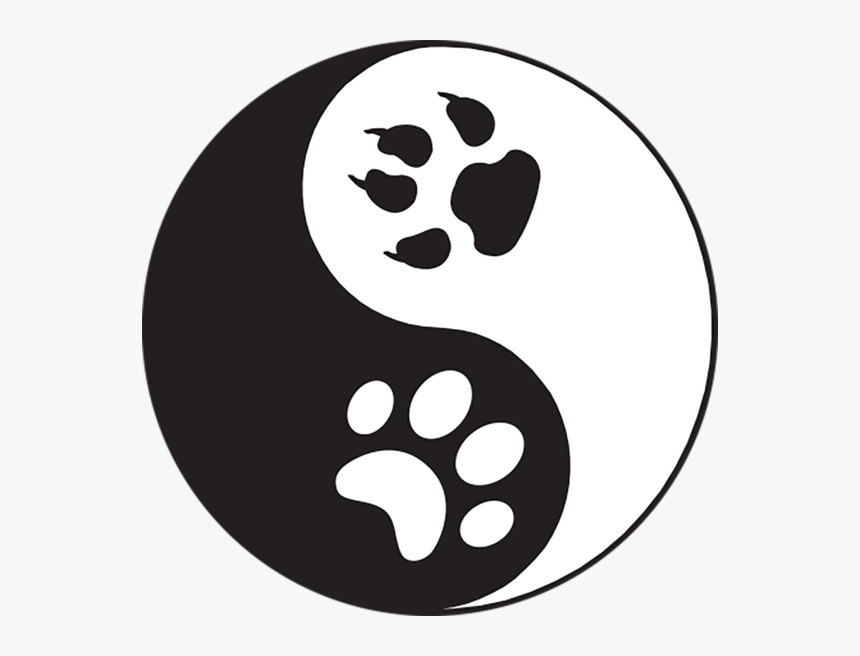 Paws Yin Yang Sticker - Stickers Yin Yang, HD Png Download, Free Download