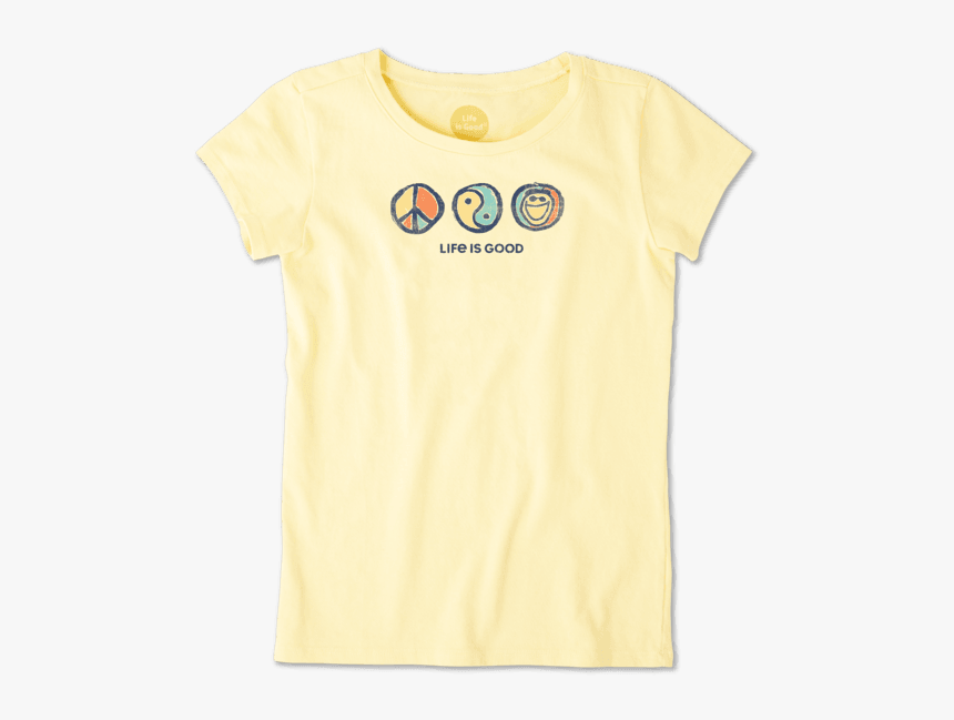 Girls Peace Yin Yang Jake Crusher Tee - Active Shirt, HD Png Download, Free Download