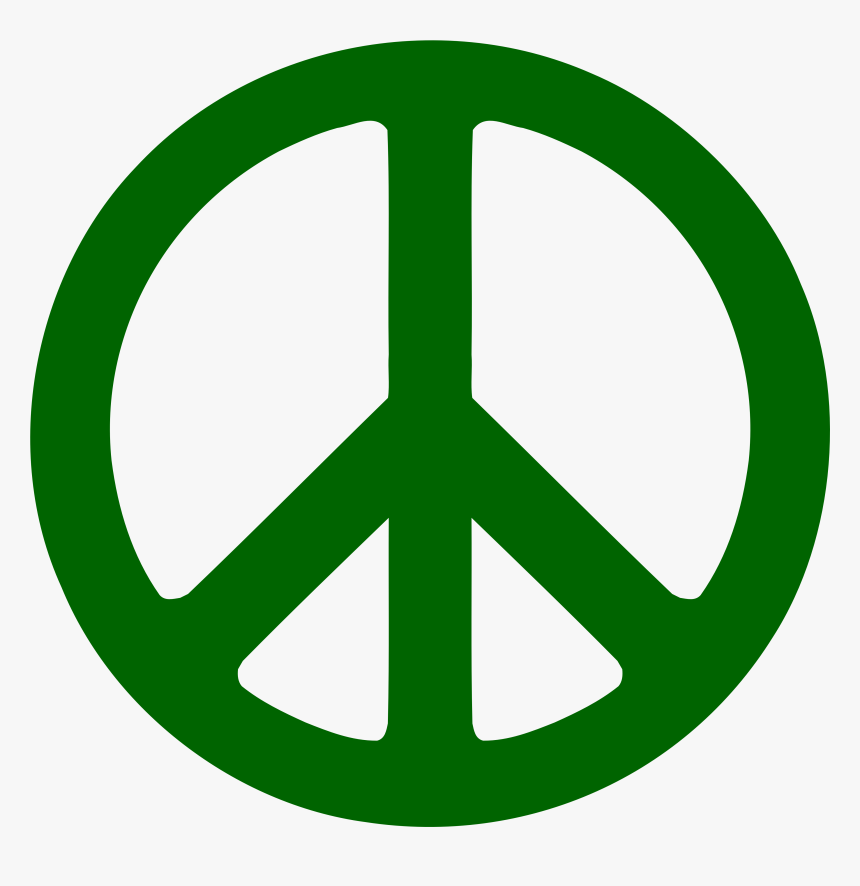 Green Peace Symbol, Black Border Clip Arts - Green Peace Symbol Png, Transparent Png, Free Download