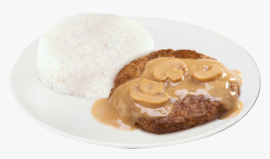 1-pc Burger Steak - Burger Steak With Mushroom, HD Png Download, Free Download