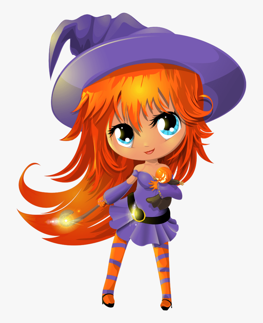 Cute Halloween Witch Clip Art - Cute Witch, HD Png Download, Free Download