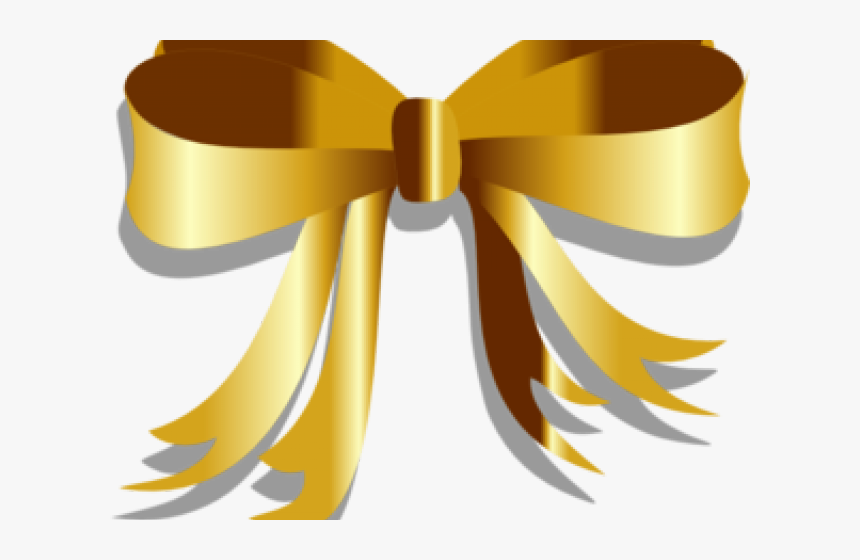 Gold Ribbon Cliparts - Golden Ribbon Gold Png, Transparent Png, Free Download