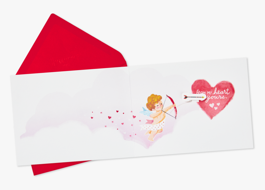 Happy Heart Day Cupid Mini Pop Up Valentine"s Day - Heart, HD Png Download, Free Download