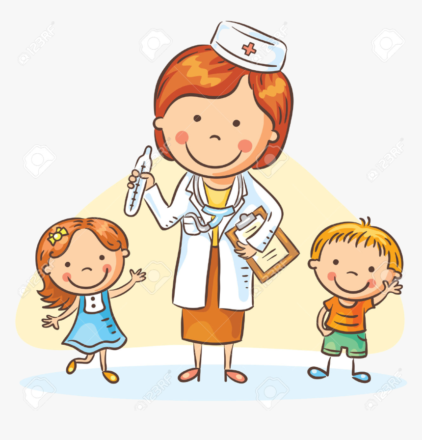 Doctor Children Clipart Free Cliparts Images On Transparent - Children Doctor Cartoon, HD Png Download, Free Download