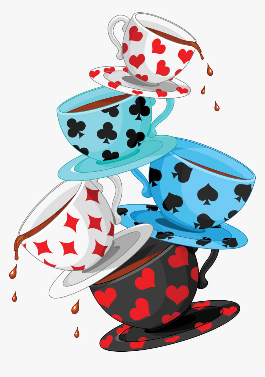 Alice in wonderland tea cup svg