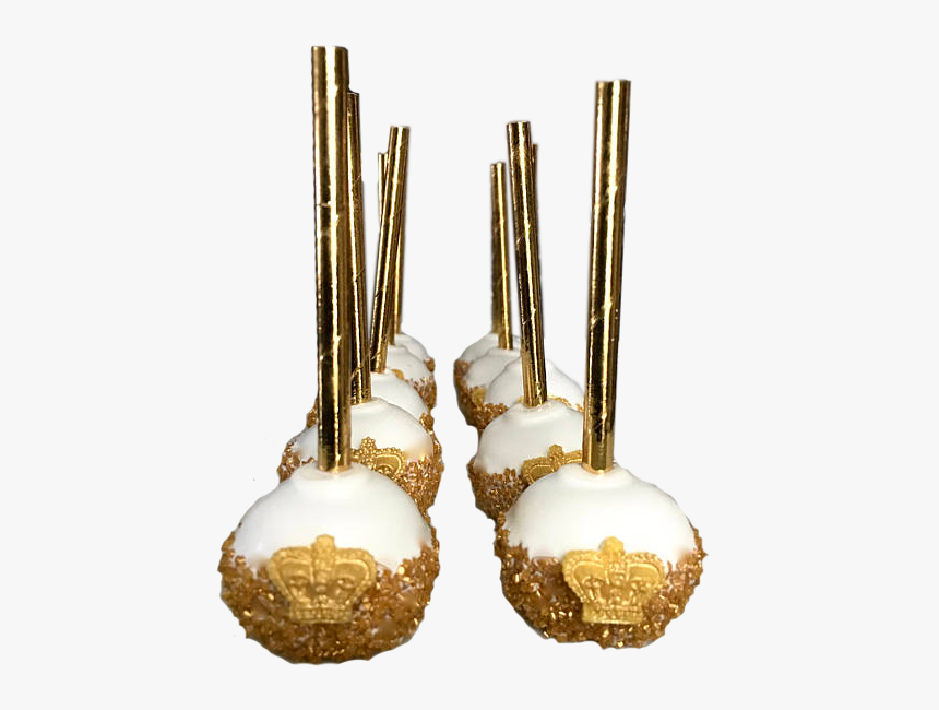 Royal White And Gold Cake Pops With Gold Crown, Prince, - Cake Pops Gold Png, Transparent Png, Free Download