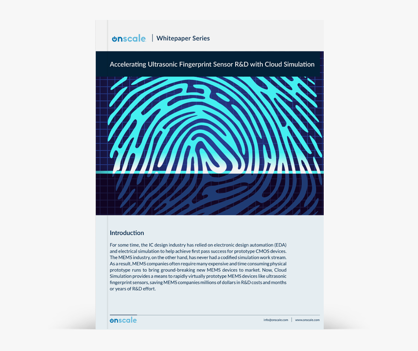 Onscale Ultrasonic Fingerprint Sensor Whitepaper Ebook - Fingerabdruck Scan, HD Png Download, Free Download