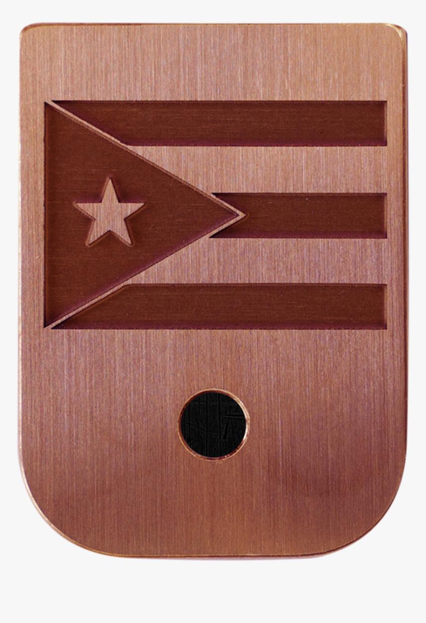 Puerto Rico Flag Copper Brushed Finish Mag Plate - Plywood, HD Png Download, Free Download