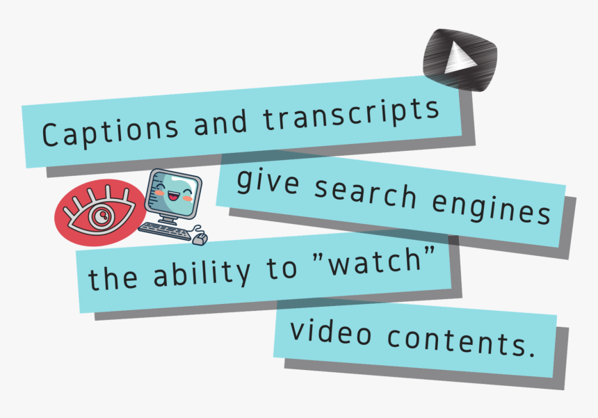 Captions And Transcripts Give Search Engines The Ability - Graphic Design, HD Png Download, Free Download