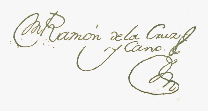 Firma De Ramon De La Cruz - Calligraphy, HD Png Download, Free Download