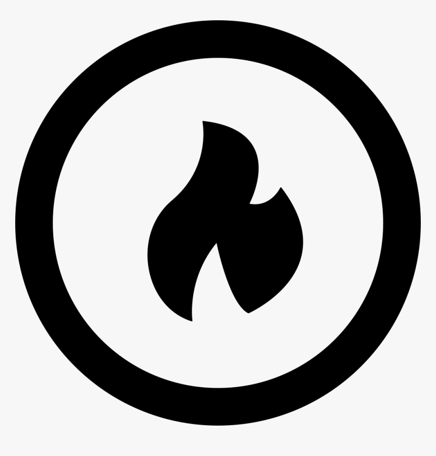 Fire Flame Inside A Circle - Question Mark Circle Png, Transparent Png, Free Download