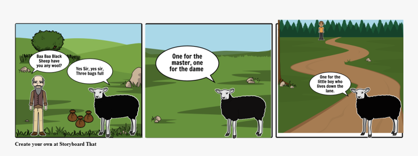 Baba Black Sheep Story Board, HD Png Download, Free Download