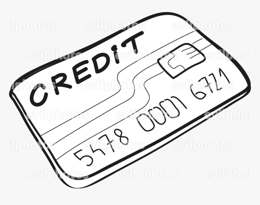Credit Card Drawing Vector And Stock Photo - Line Art, HD Png Download, Free Download