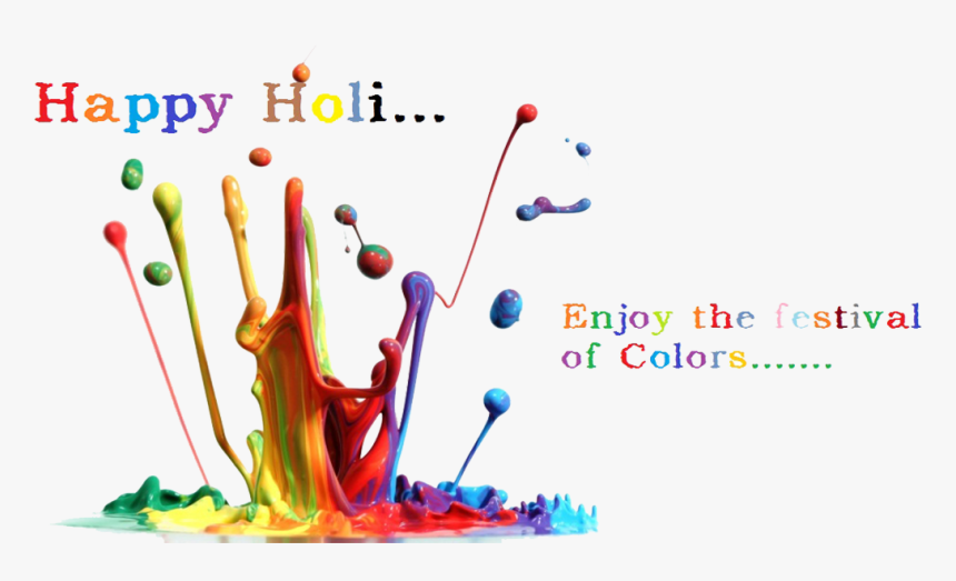Holi Colors Png Name - Paint Brush And Colours, Transparent Png, Free Download
