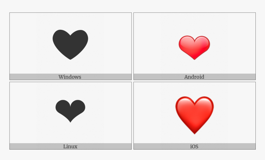 Heavy Black Heart On Various Operating Systems - ❤ Android, HD Png Download, Free Download