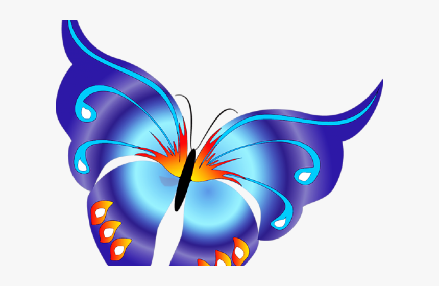 Rainbow Butterfly Clipart Png Format, Transparent Png, Free Download