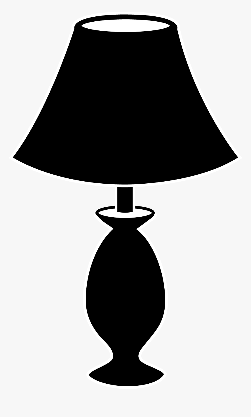 Black Lamp Silhouette Lamp Clipart Black And White Hd Png Download