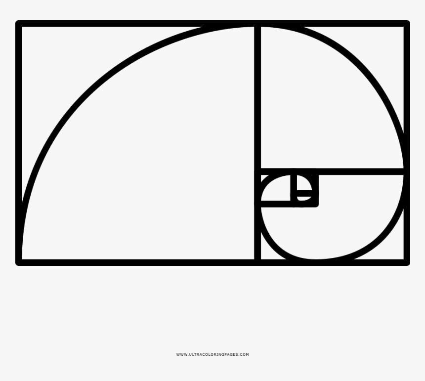 Golden Ratio Coloring Page - Golden Ratio Spiral, HD Png Download, Free Download