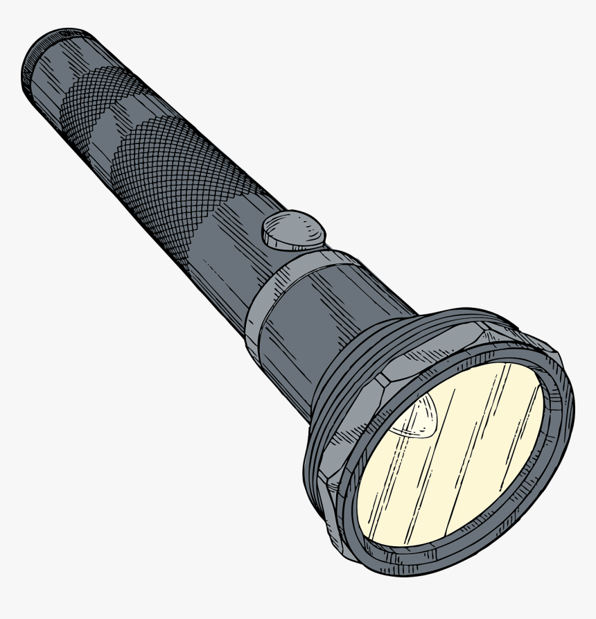 Torch, Flashlight, Torchlight, Lamp, Battery - Flashlight Clip Art, HD ...