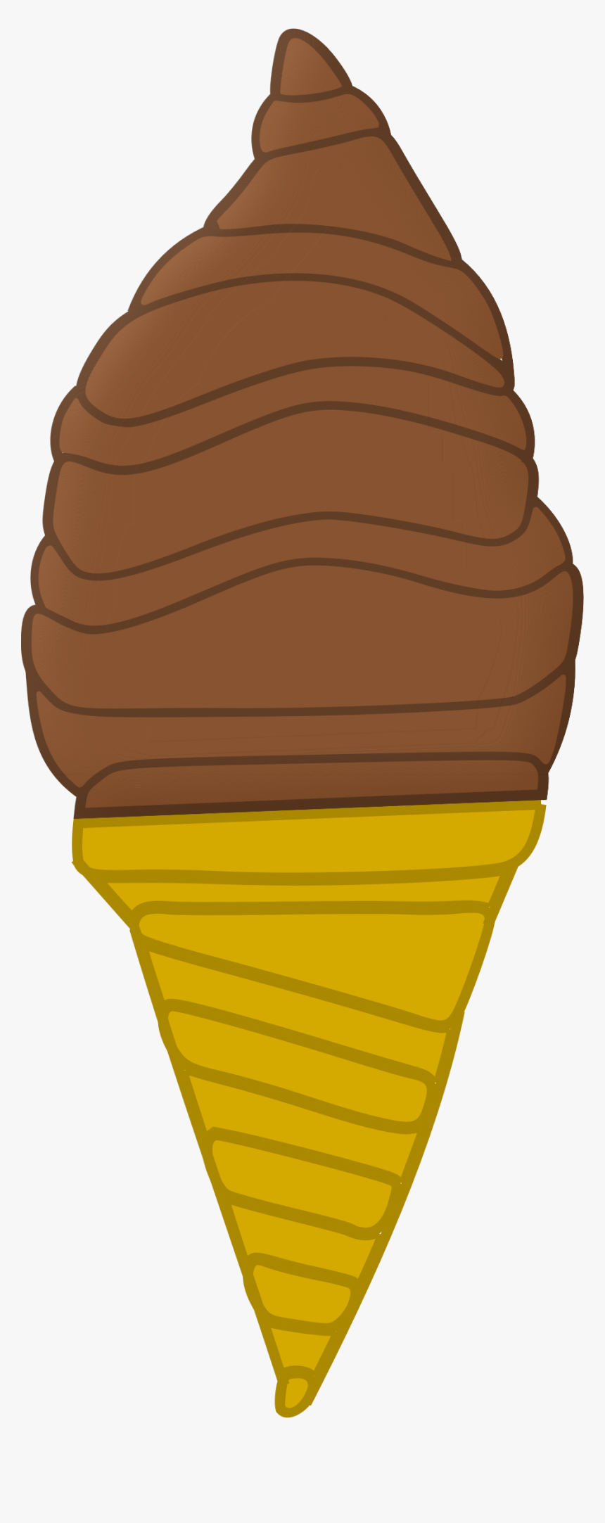 Chocolate Ice Cream Cone Clip Arts - Ice Cream Cone, HD Png Download, Free Download