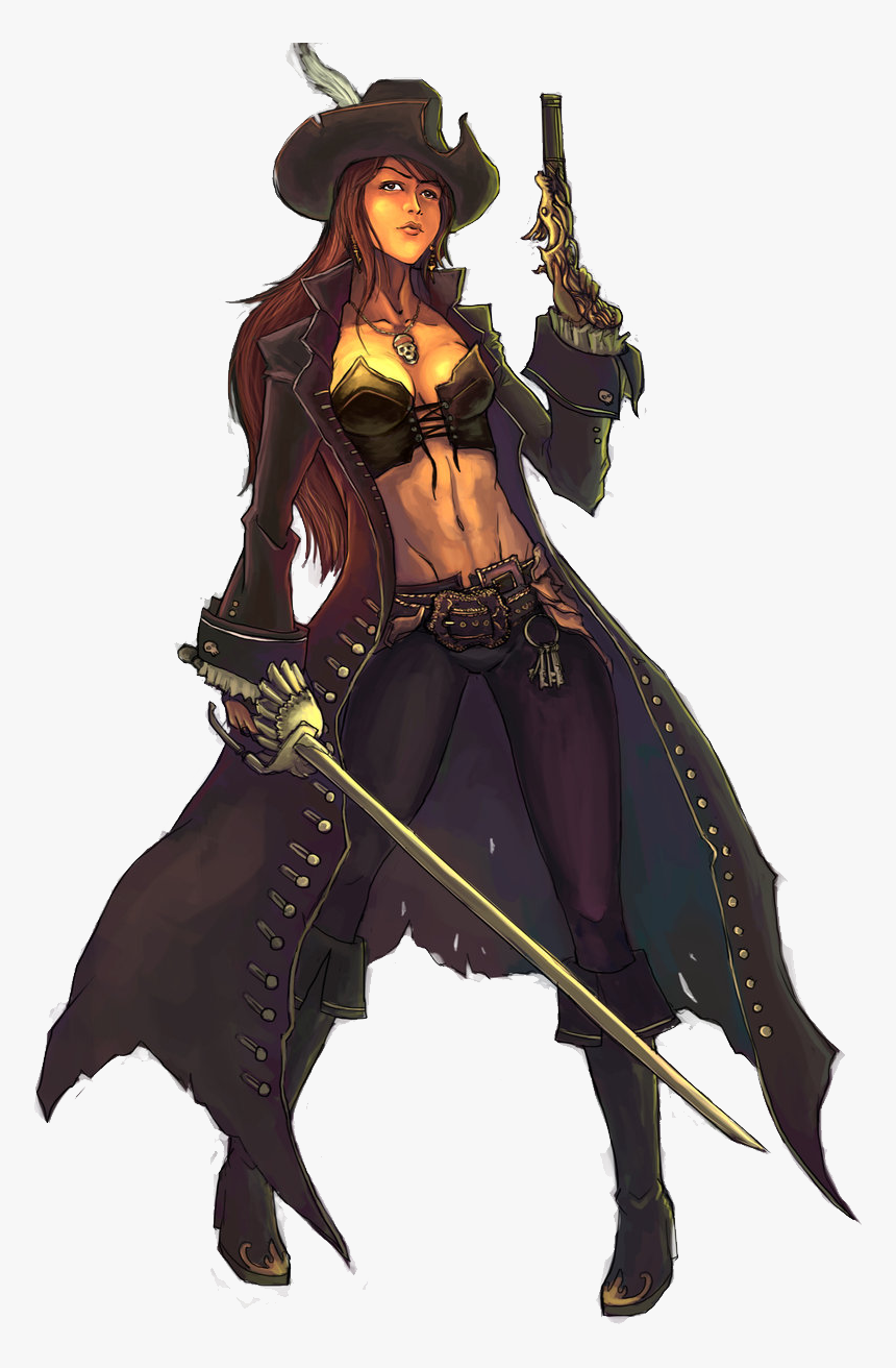 Pirate Png - Captain Anime Pirate Girl, Transparent Png, Free Download